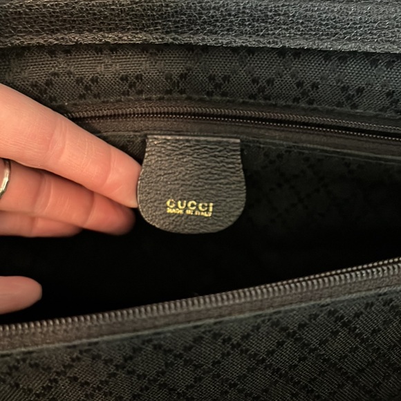 Vintage Gucci Diana Black Suede Bamboo Two Way - Picture 13 of 16